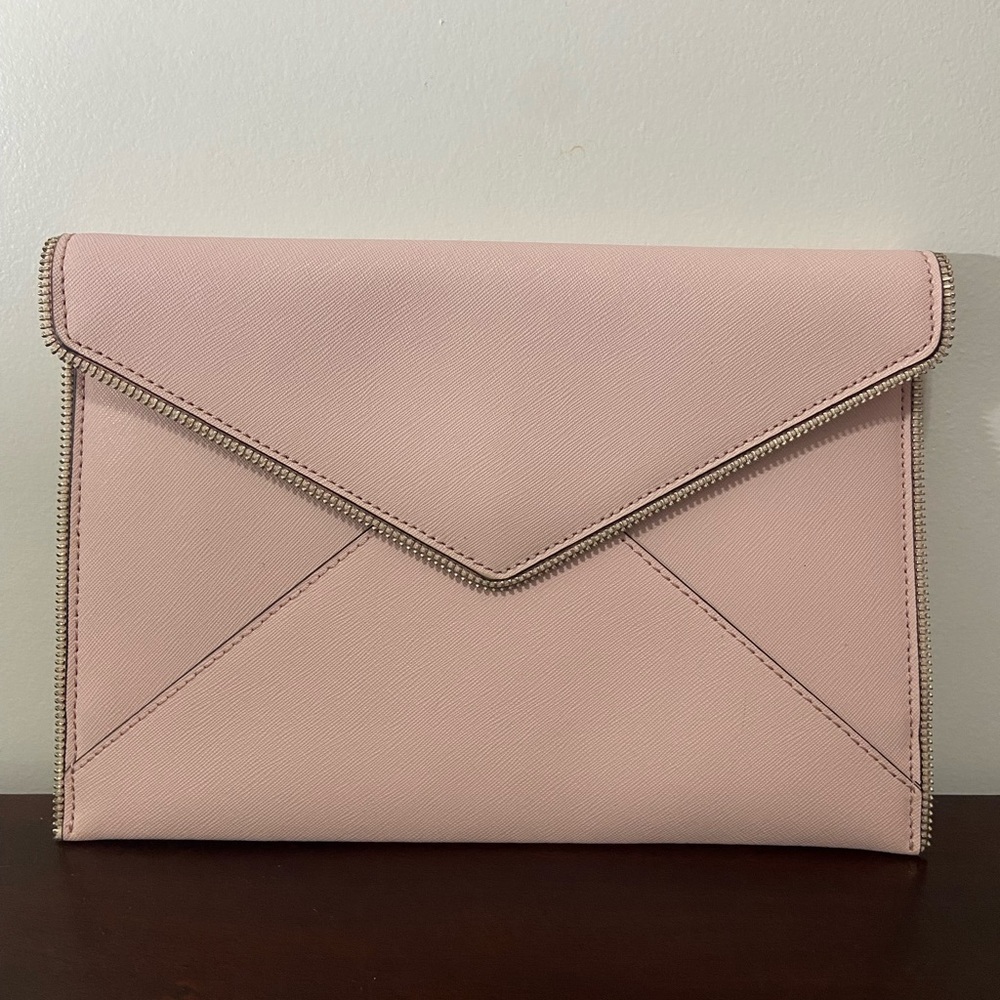 Rebecca Minkoff Leo Clutch Bag - Baby Pink